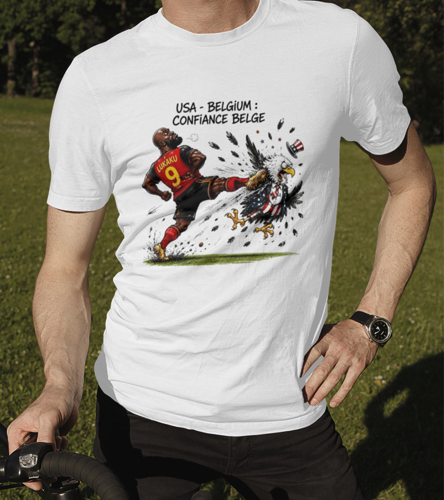 USA Belgium Confiance Belge Romelu Lukaku Cartoon T-Shirt