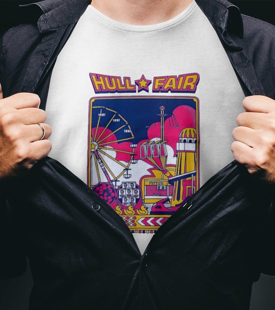 Hull Fair Patties Carnival Ferris Wheel And Helter Skelter Fun Attractions T-Shirt