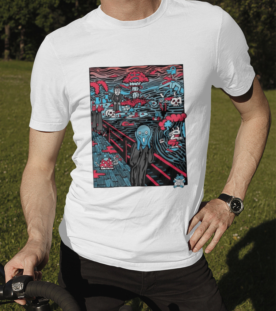 The American Scream Killer Acid Psychedelic Surrealist Edvard Munch Mashup T-Shirt