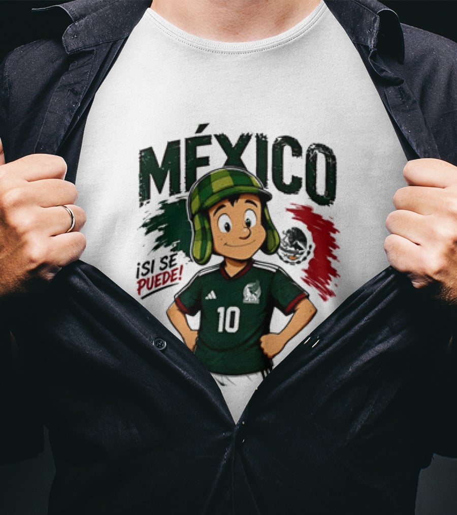 México El Chavo Del Ocho Isi Se Puede Football Soccer Jersey 10 T-Shirt