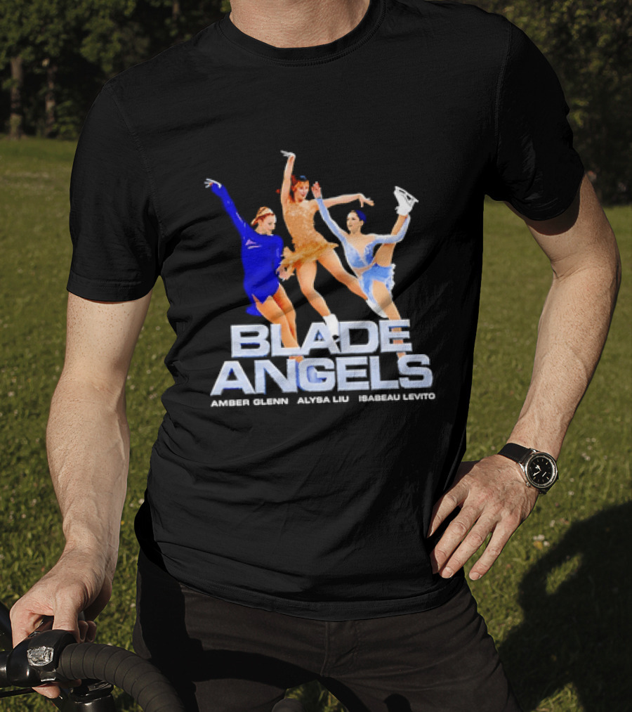 Blade Angels Amber Glenn Alysa Liu Isabeau Levito Team USA Figure Skating T-Shirt
