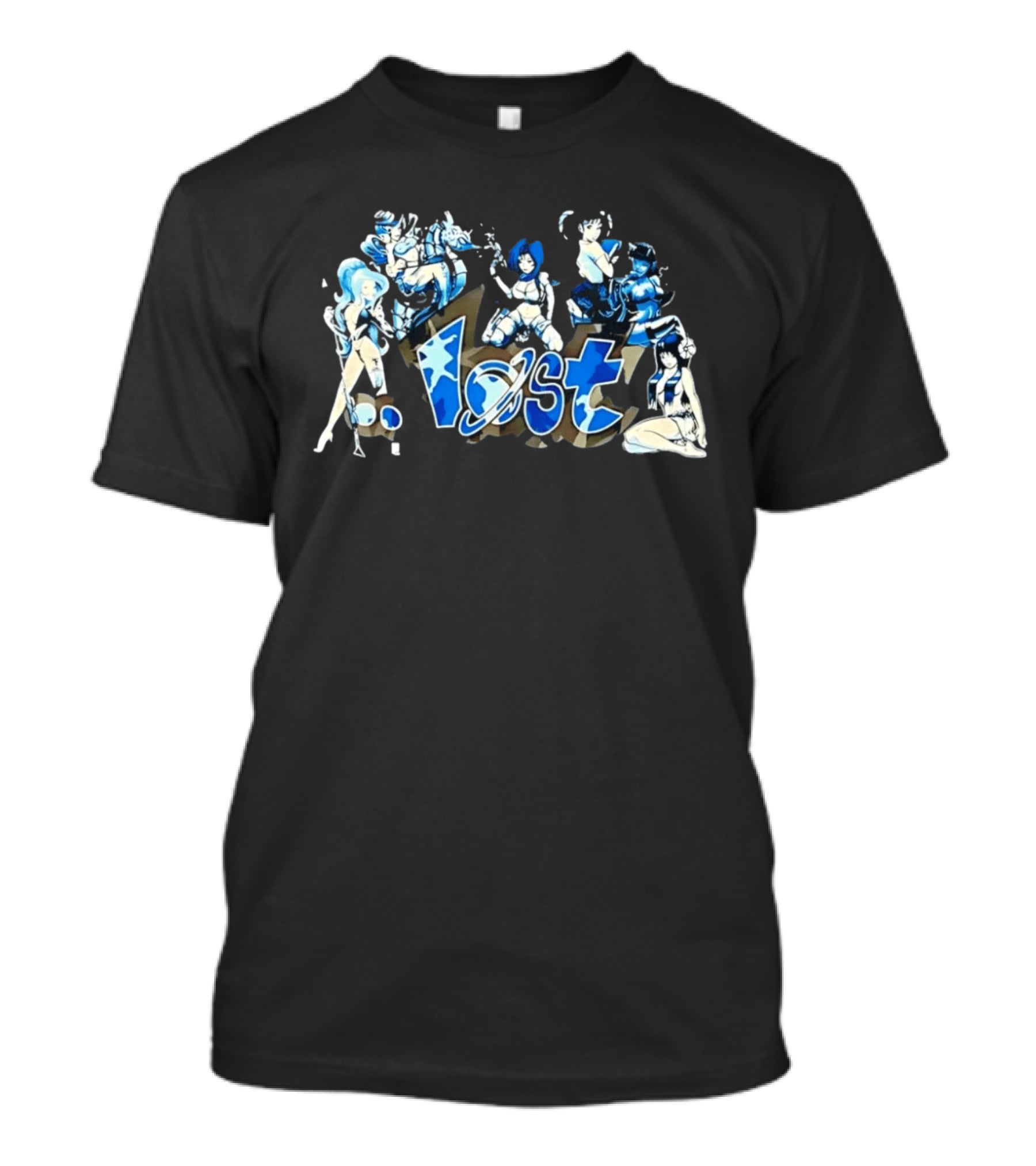 Lost Anime Girls With Weapons And Creatures T-Shirt
