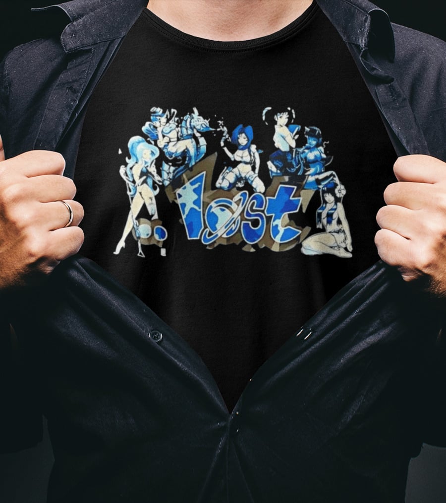 Lost Anime Girls With Weapons And Creatures T-Shirt