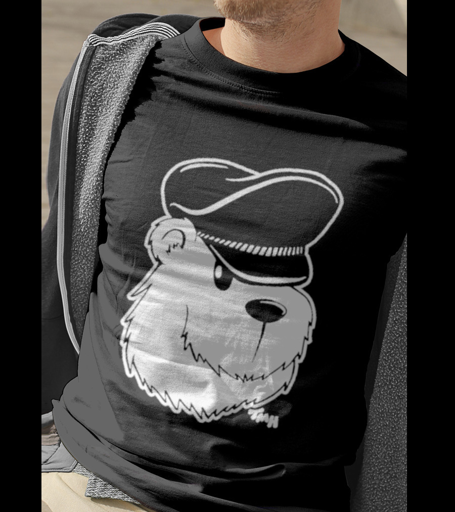 Bear With Police Officer Hat T-Shirt