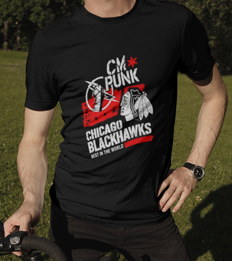 CM Punk Chicago Blackhawks Best In The World T-Shirt