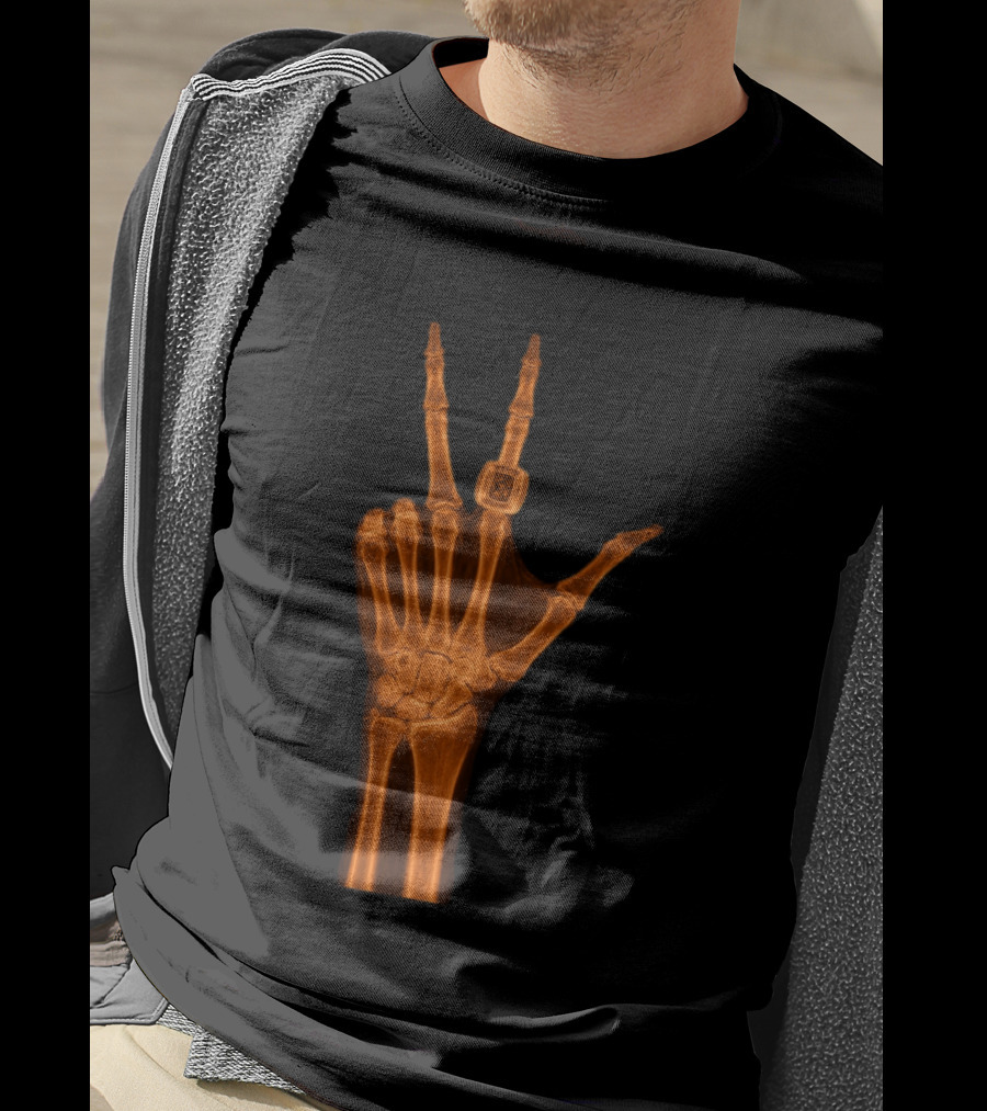 Jalen Brunson X Ray Peace Gesture With Championship Ring T-Shirt