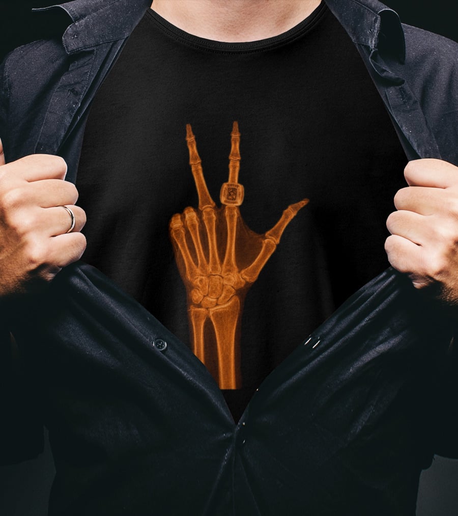 Jalen Brunson X Ray Peace Gesture With Championship Ring T-Shirt