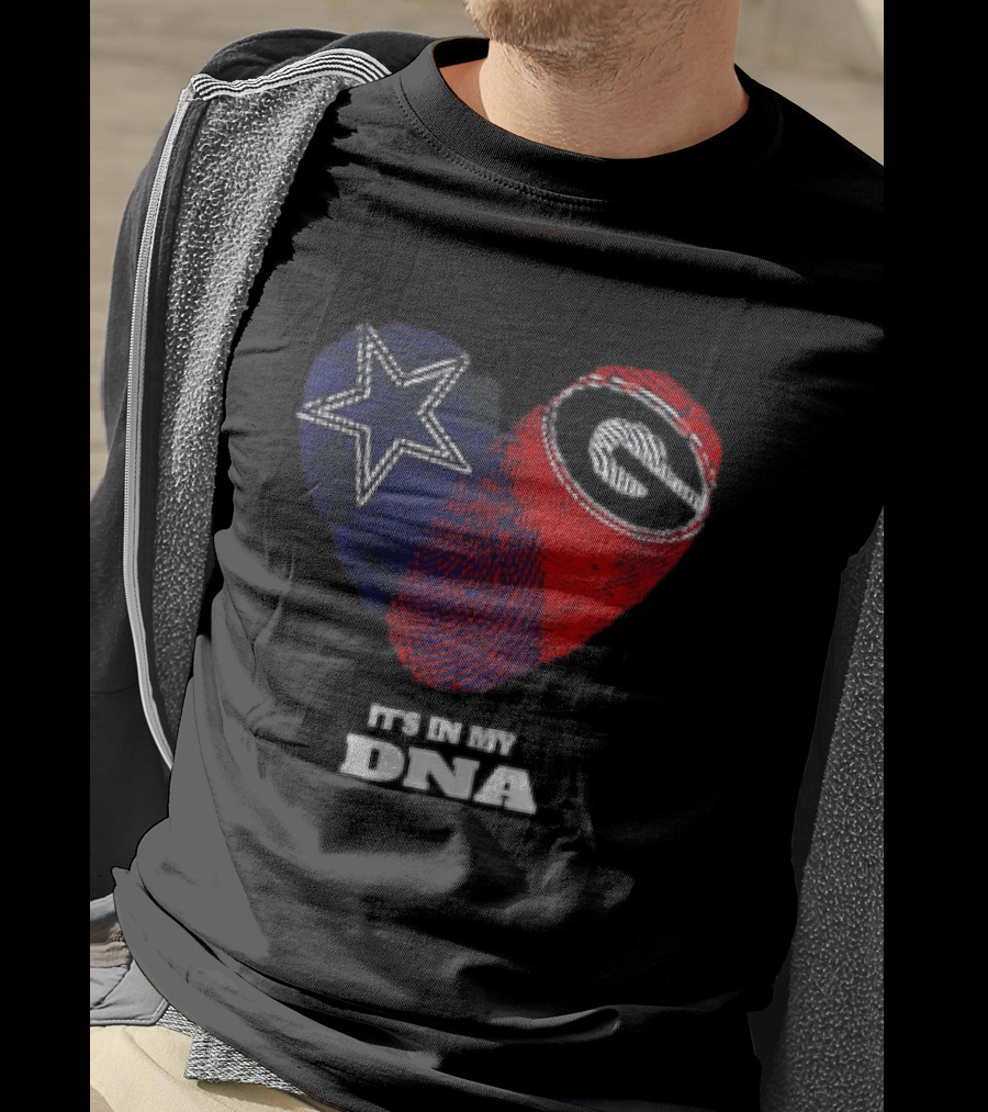 Dallas Cowboys Georgia Bulldogs Heart It's In My DNA T-Shirt