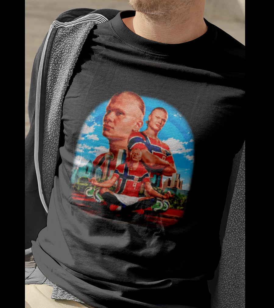 Erling Haaland Norway 26WC Collage National Team Footballer T-Shirt