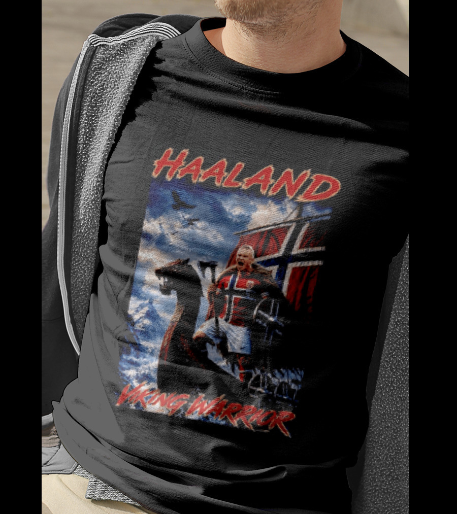 Haaland Viking Warrior Norway Football Nordic Pride T-Shirt