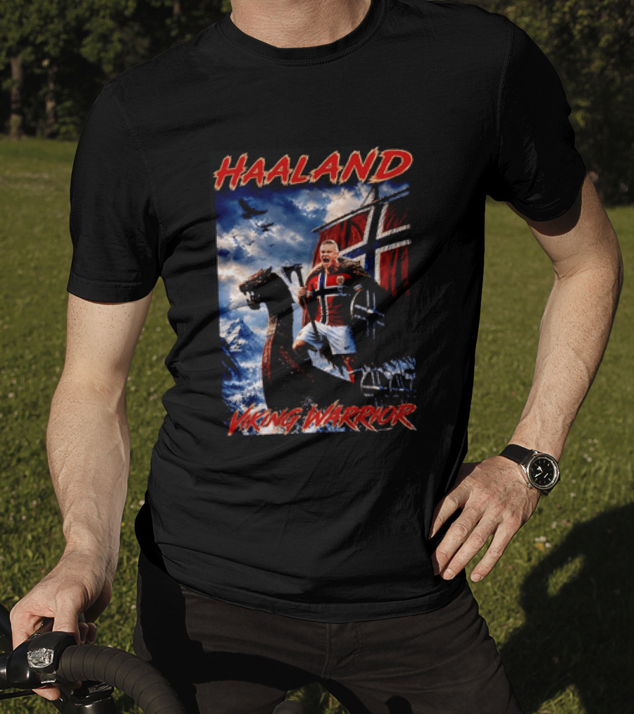 Haaland Viking Warrior Norway Football Nordic Pride T-Shirt