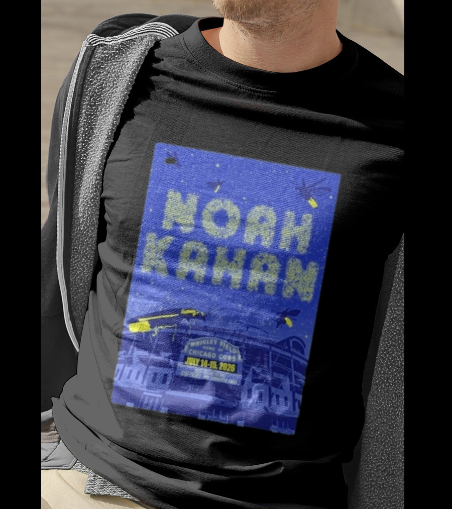 Noah Kahan Live At Wrigley Field Chicago Cubs July 14 15 2026 Event T-Shirt