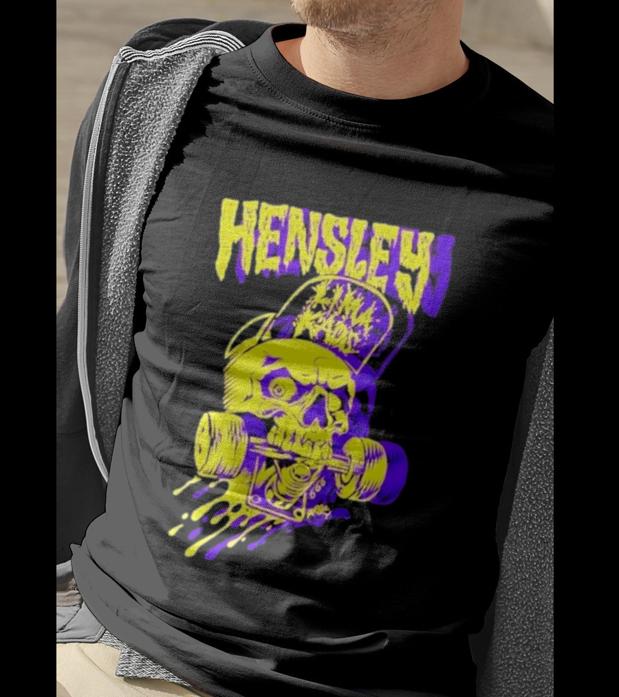 Hensley Lima Kaos Skull Skateboarding T-Shirt