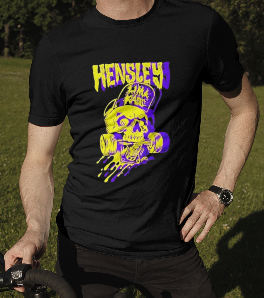 Hensley Lima Kaos Skull Skateboarding T-Shirt