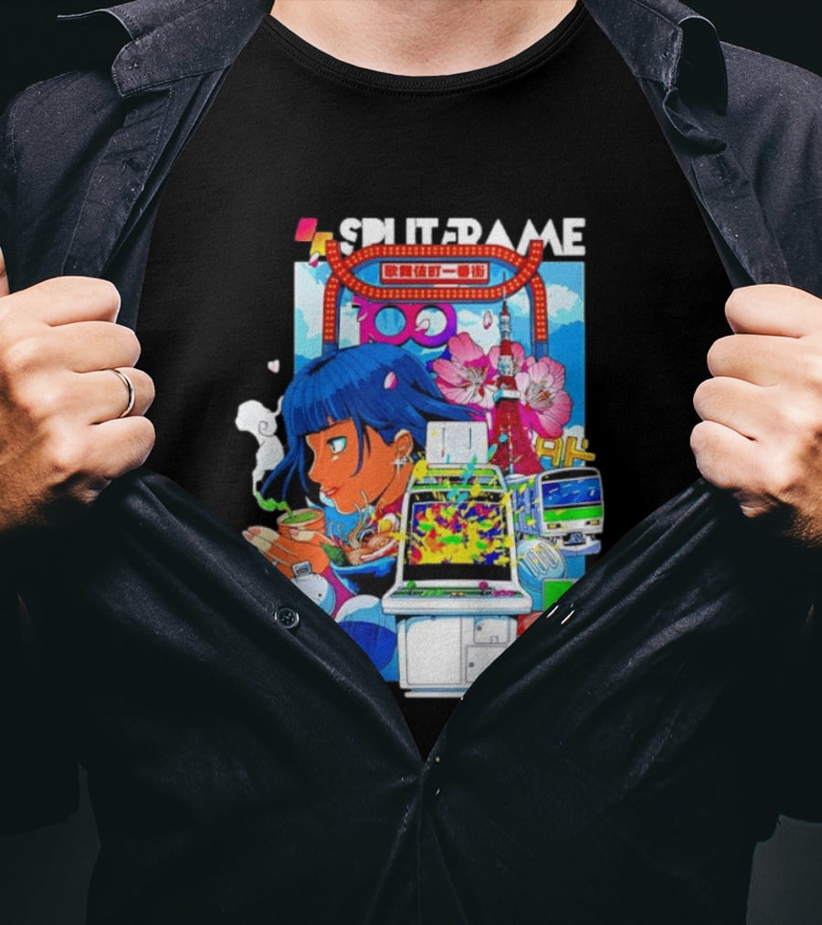 Tokyo Ramen Arcade Splitframe Kabukicho Ichibangai 100 IC Japanese T-Shirt