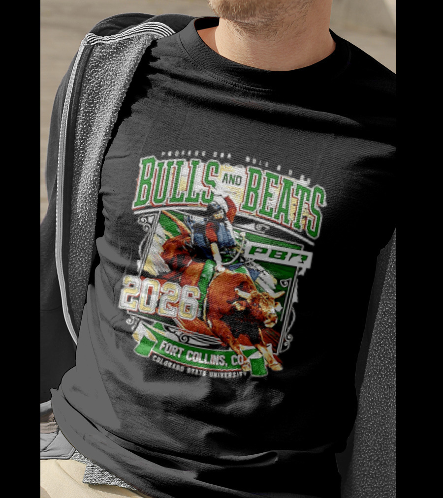 Professional Bull Riders Bulls And Beats 2026 Fort Collins Colorado State University PBR T-Shirt