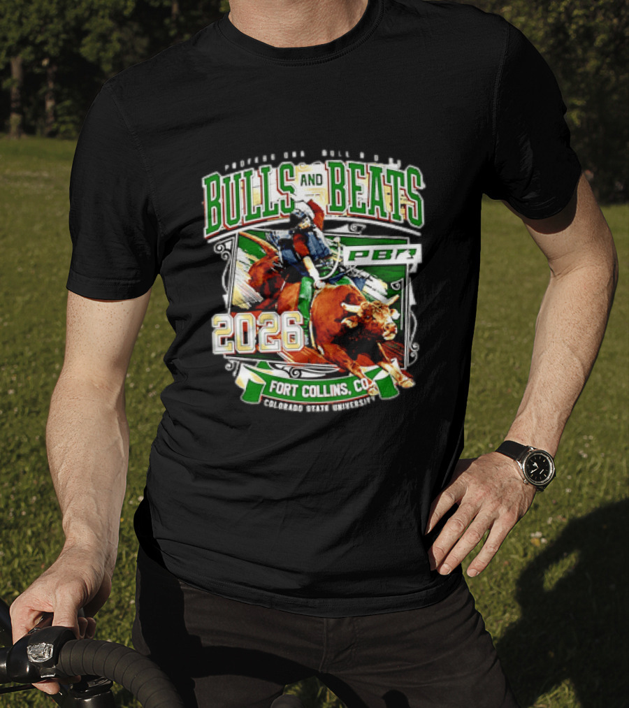 Professional Bull Riders Bulls And Beats 2026 Fort Collins Colorado State University PBR T-Shirt