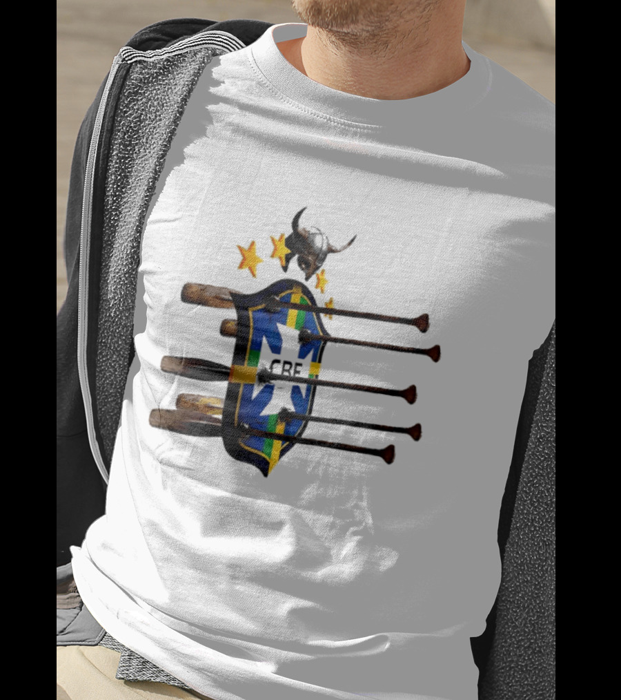 Brazil National Football Team CBF Viking Helmet Spears Stars T-Shirt