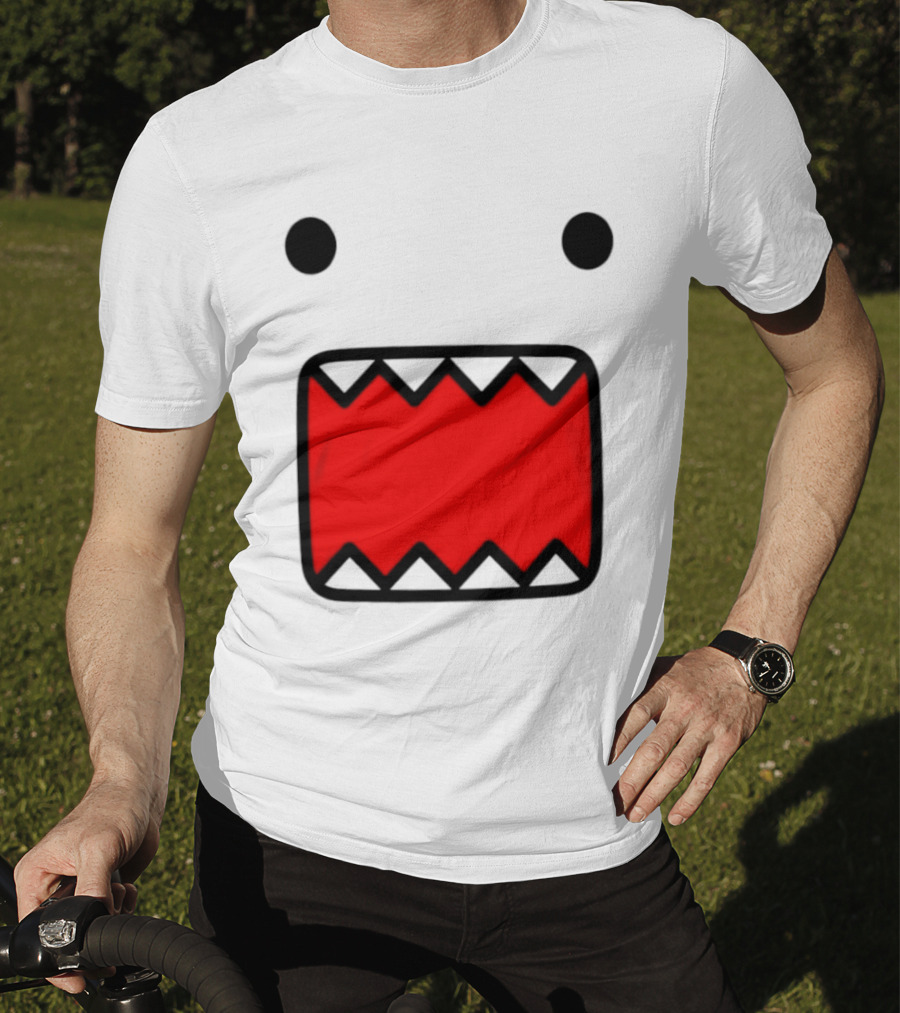 Domo Face Red And Pink Contrast T-Shirt