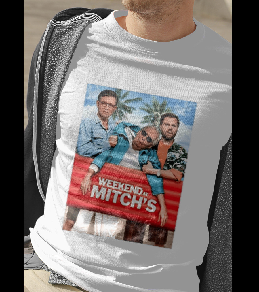 Weekend At Mitch's Meme Mitch McConnell Tropical Comedy T-Shirt