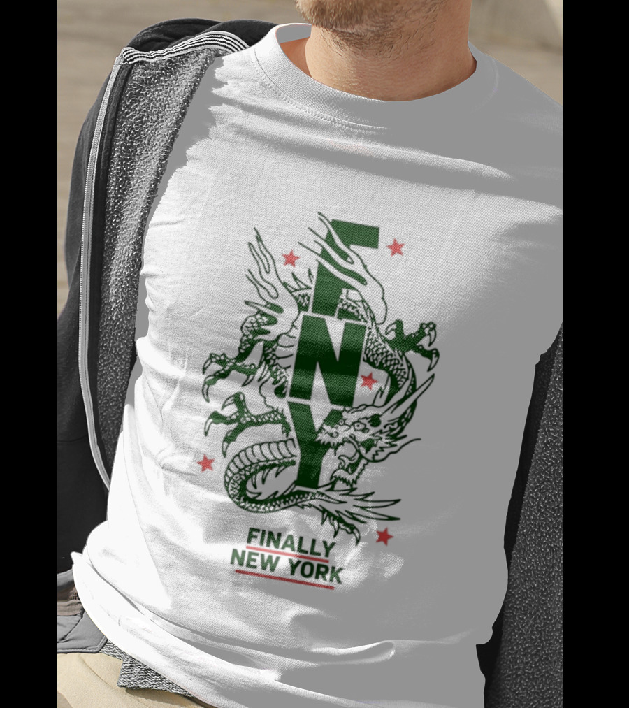 FNY Finally New York Dragon Red Stars Streetwear T-Shirt