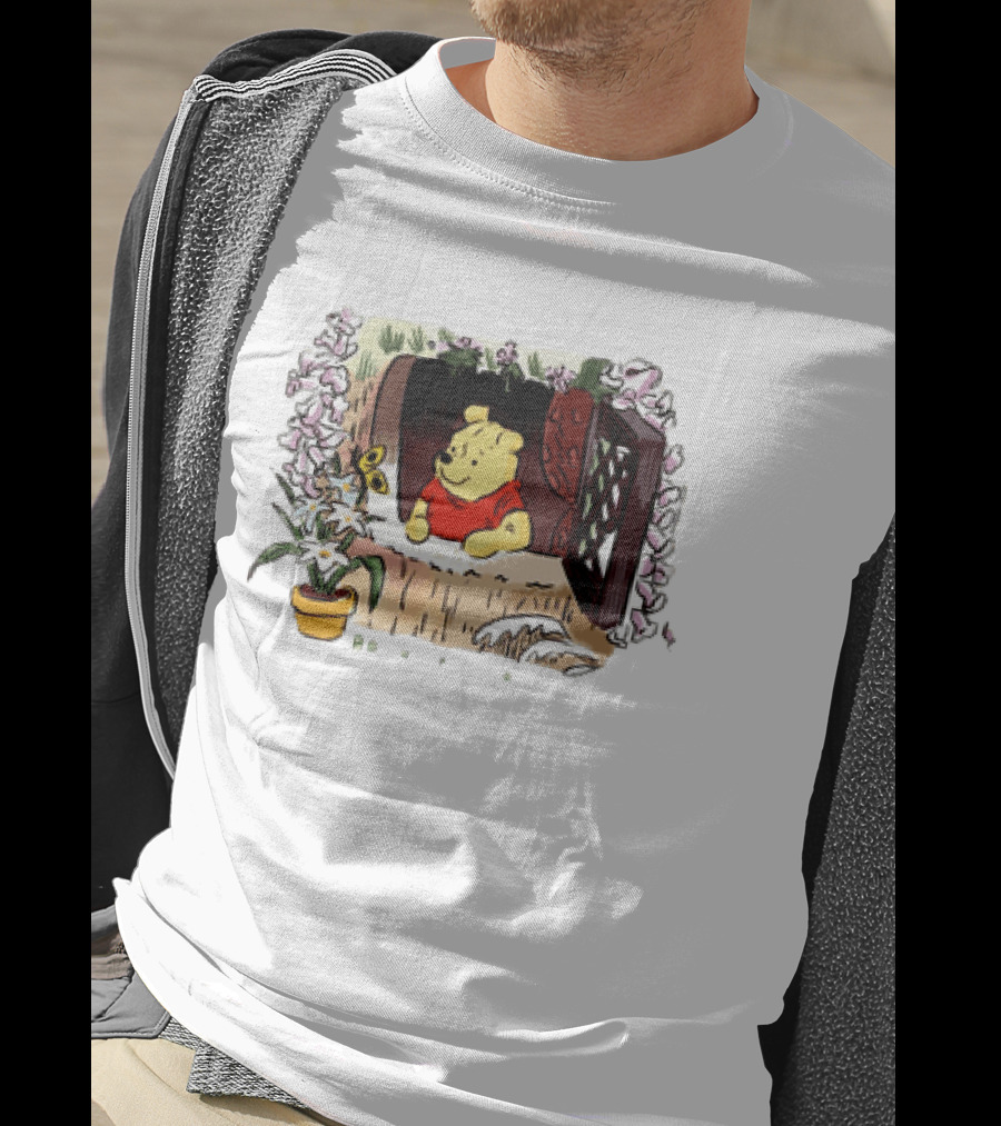 Winnie The Pooh Breathe It's A New Day Inspirational Morning Window Scene T-Shirt