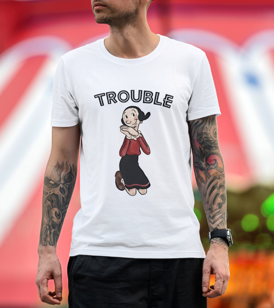 Olive Oyl Trouble Follows Popeye T-Shirt