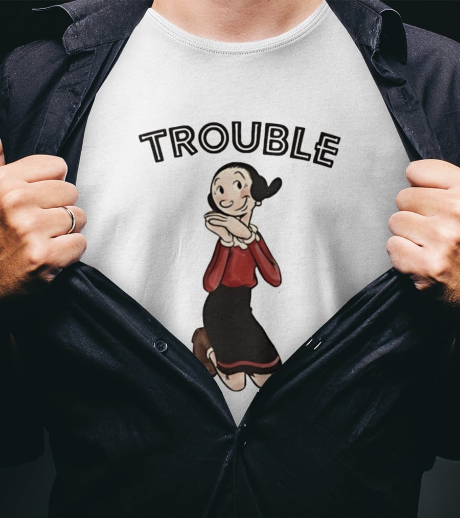 Olive Oyl Trouble Follows Popeye T-Shirt