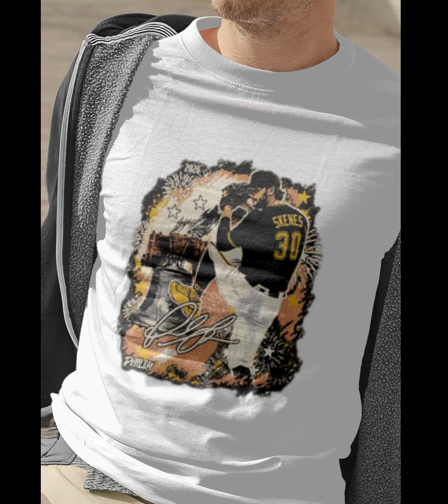 Pittsburgh Pirates Paul Skenes 30 MLB Players All Star Philly Collaboration Liberty Bell Fireworks T-Shirt