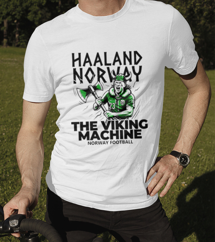 Haaland Norway The Viking Machine Norway Football T-Shirt