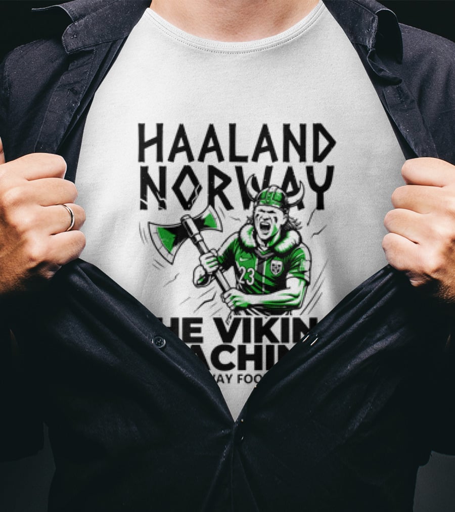 Haaland Norway The Viking Machine Norway Football T-Shirt
