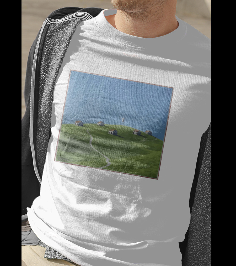 I Would Rather Be Here Btw Backrooms Level 94 Green Hills And Houses T-Shirt