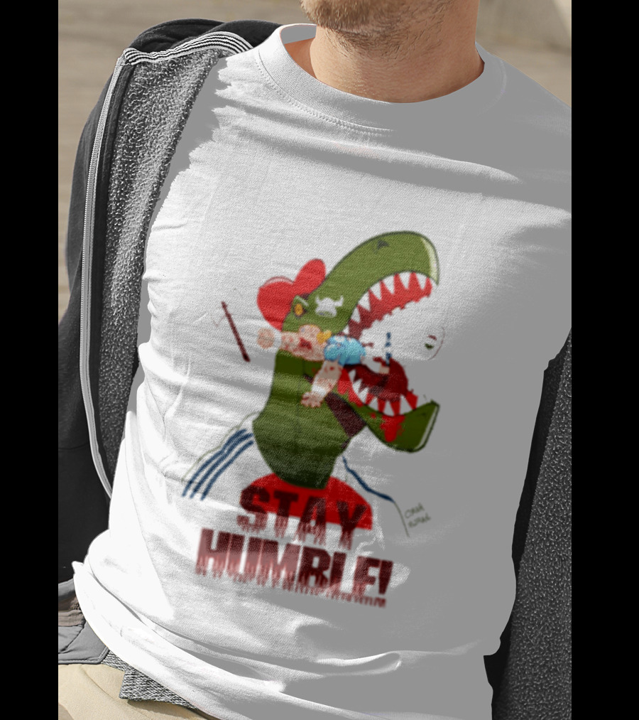 Stay Humble Rex Eating Person Dinosaur T-Shirt