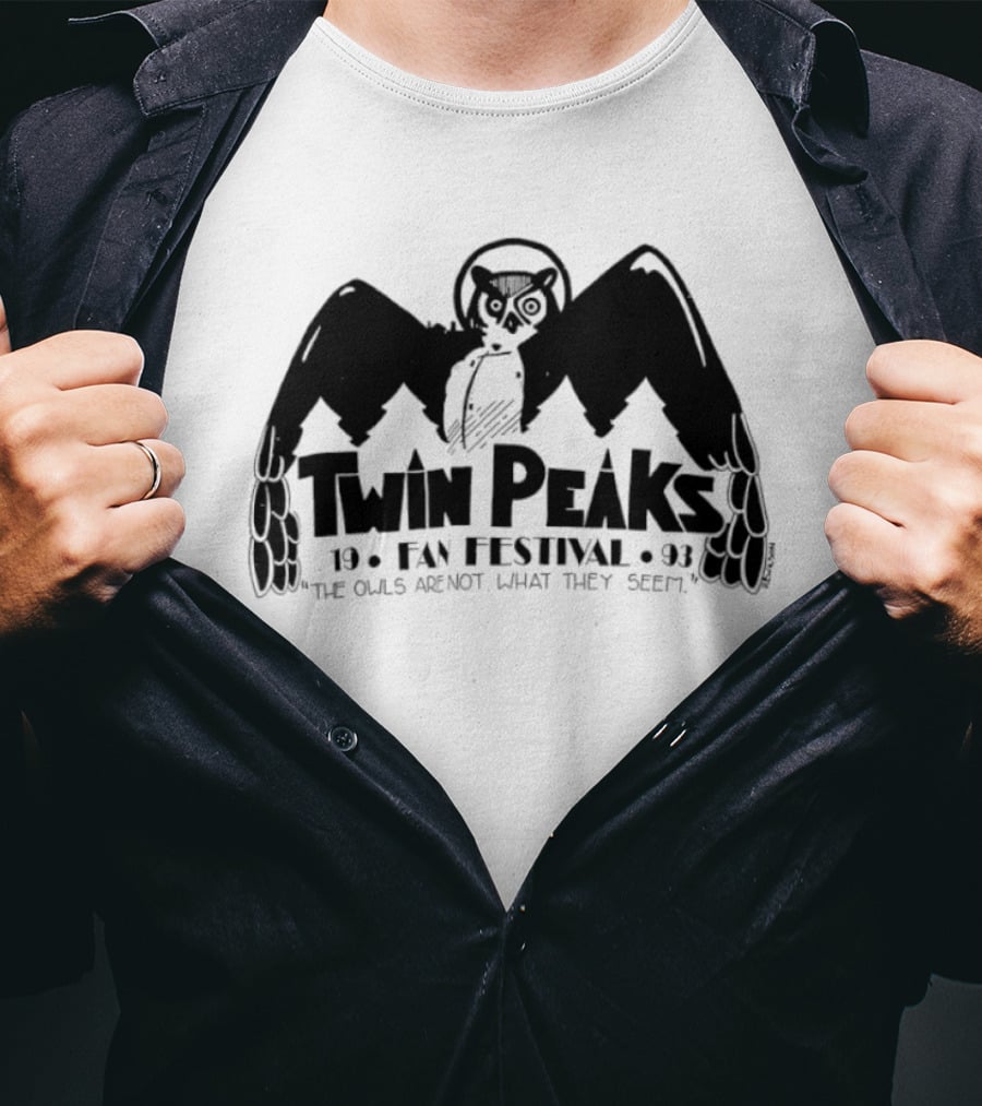 Twin Peaks Fan Festival 1993 The Owls Are Not What They Seem T-Shirt