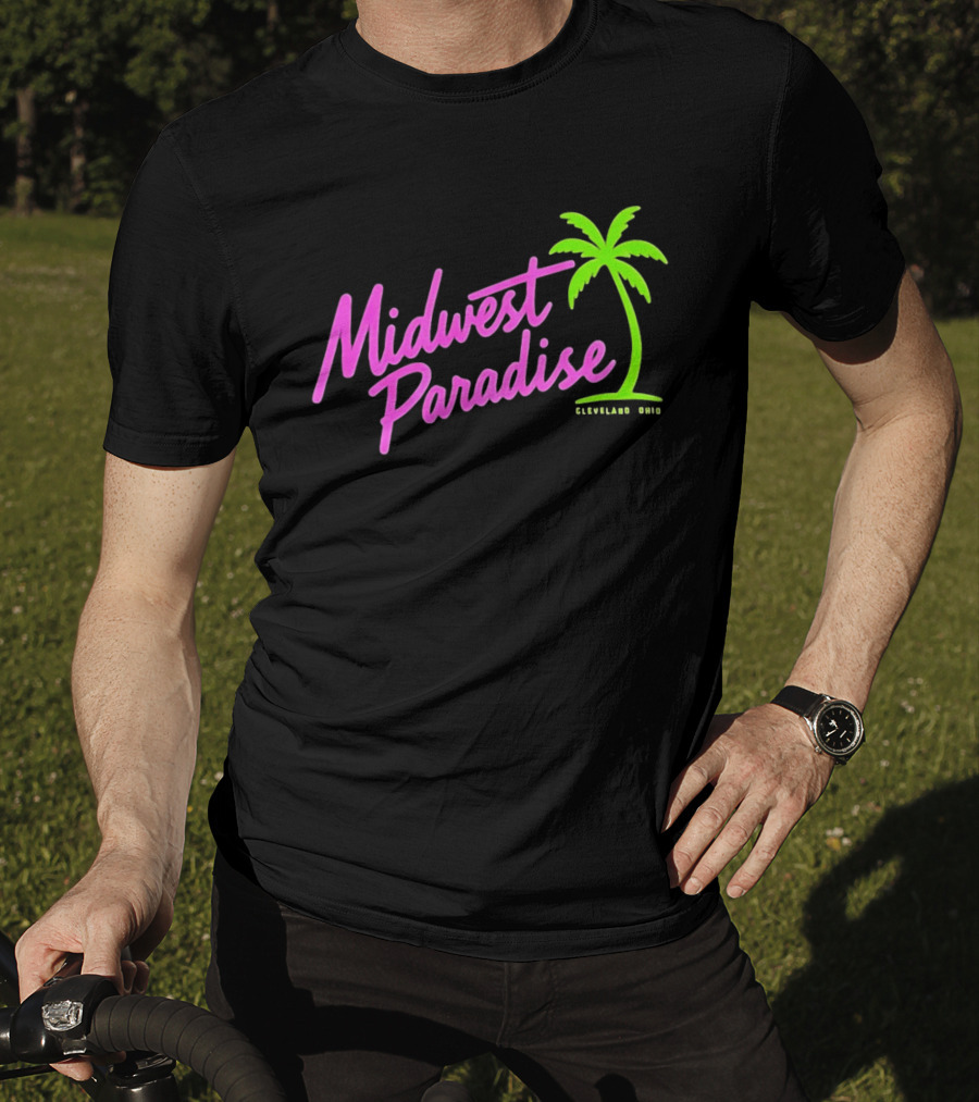Midwest Paradise Cleveland Ohio Palm Tree T-Shirt