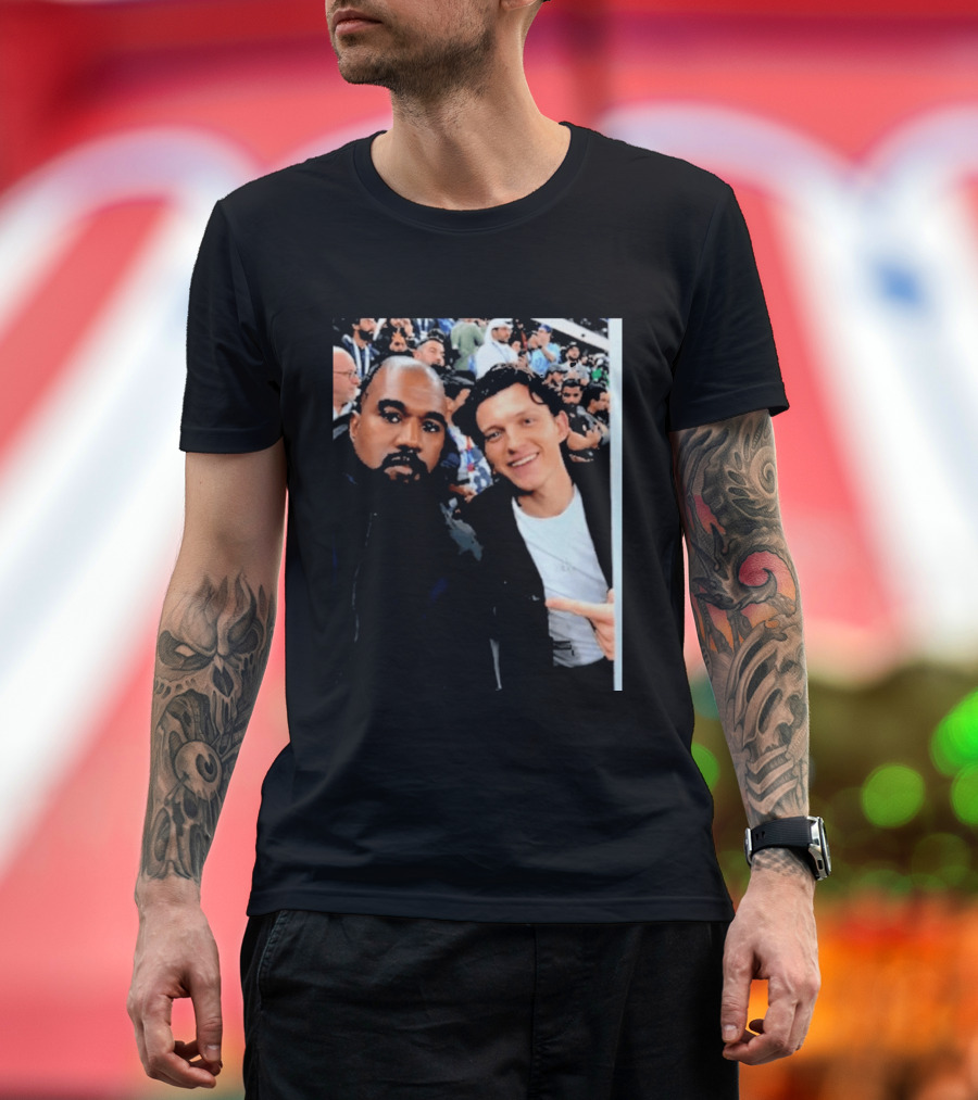 Kanye West And Tom Holland Iconic Celebrity Selfie At Event T-Shirt