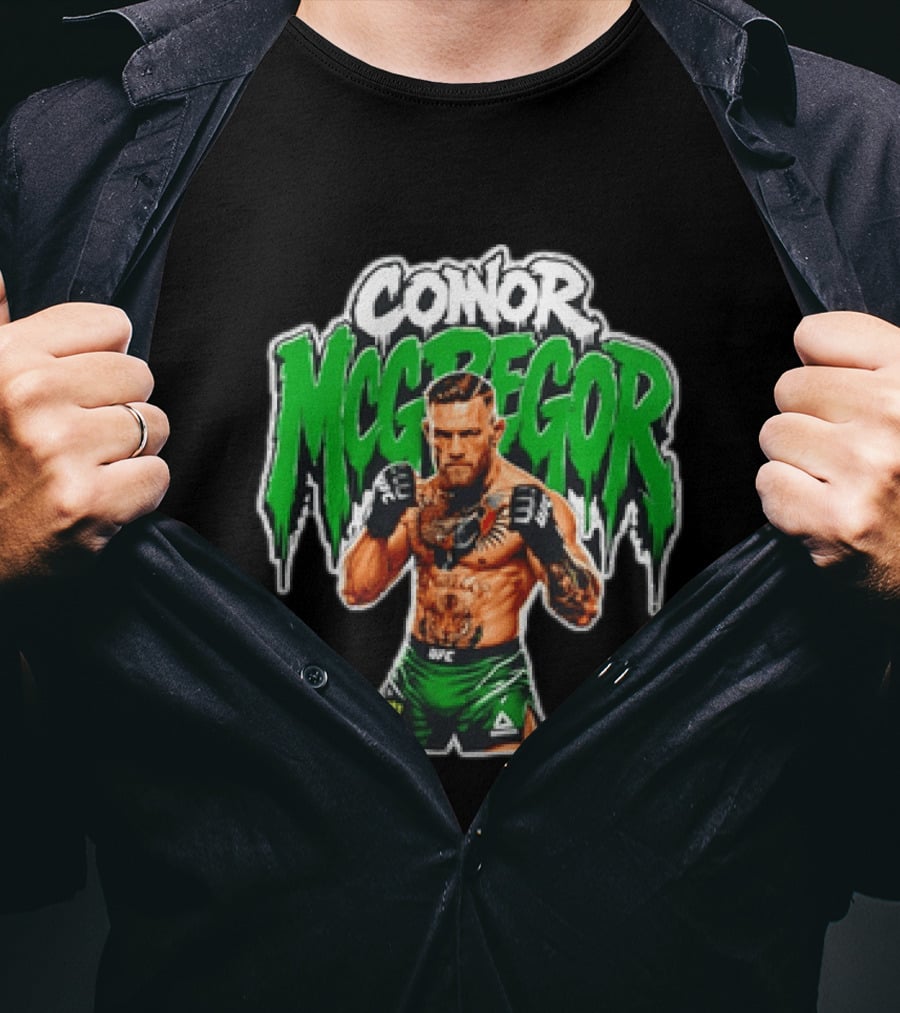 Conor McGregor UFC Fighter In Green Shorts With Tattoos T-Shirt