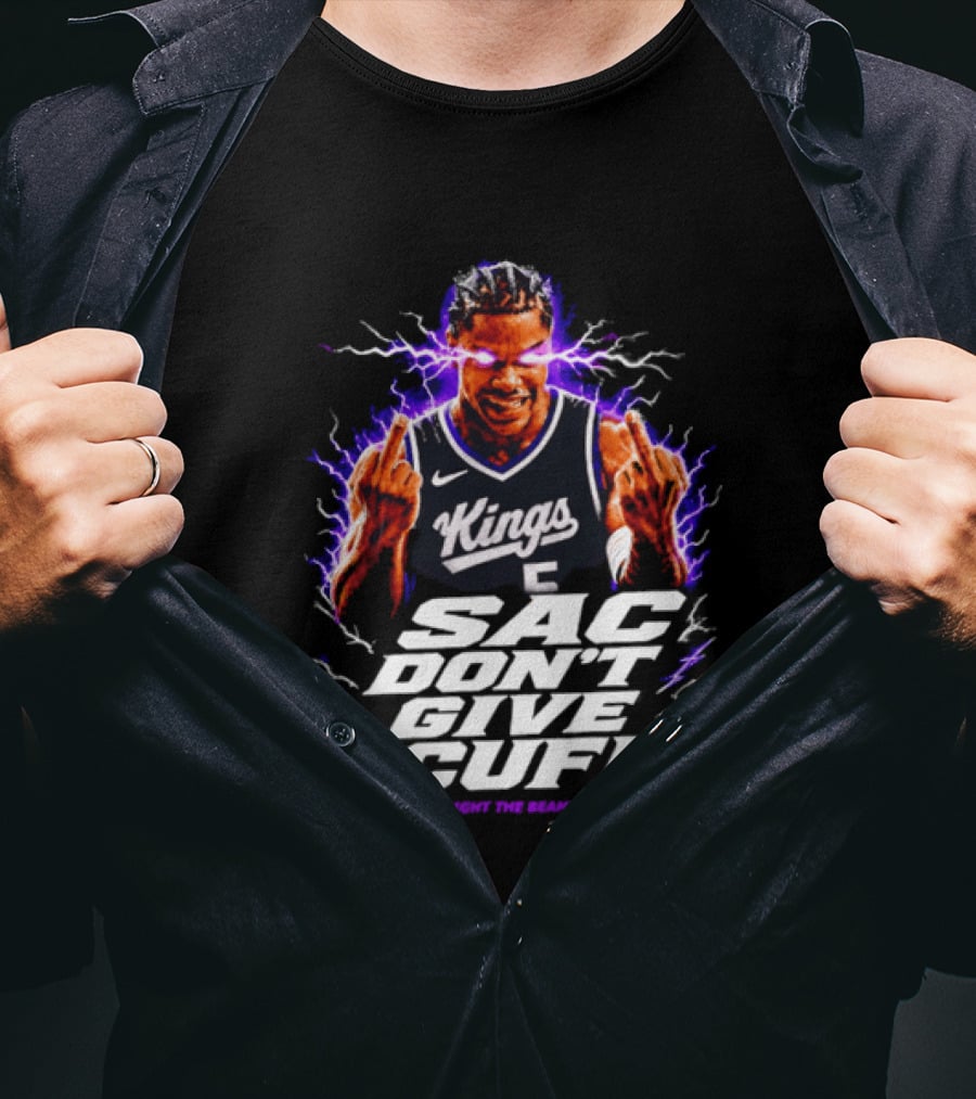Darius Acuff Jr Sacramento Kings Sac Don't Give Acuff We Light The Beam T-Shirt
