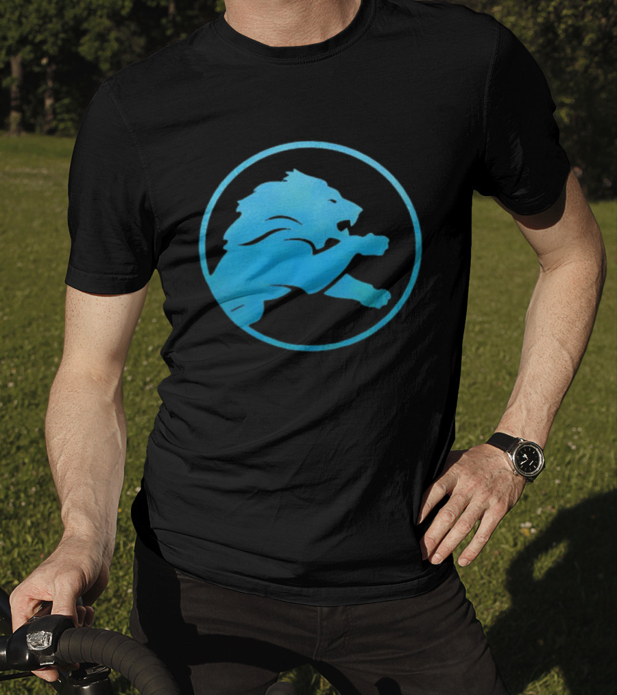 Detroit Lions Roaring Blue Iconic Circle T-Shirt
