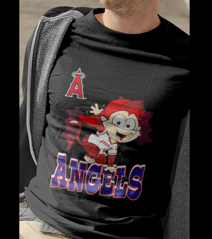 LAA Angels Rally Monkey Waving Hand Classic Sports Fan T-Shirt