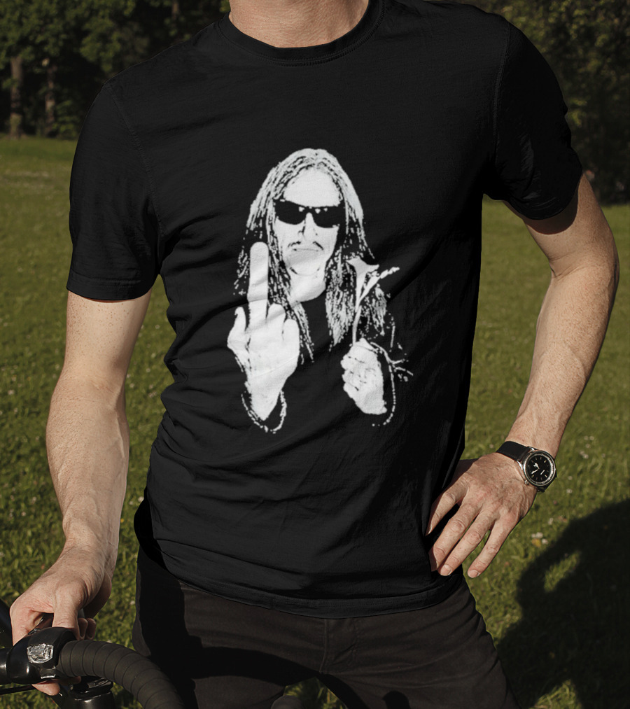 Lemmy Kilmister Middle Finger Flower Motorhead T-Shirt