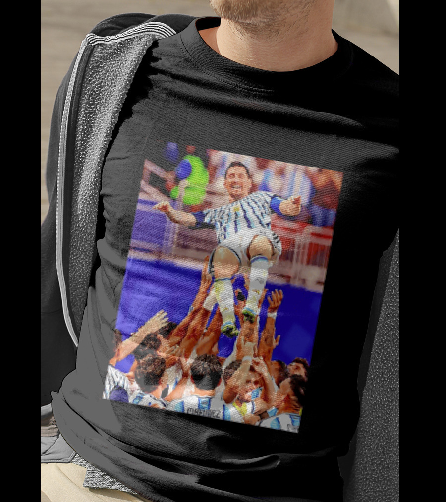 Lionel Messi Argentina Victory Celebration Team Lift T-Shirt