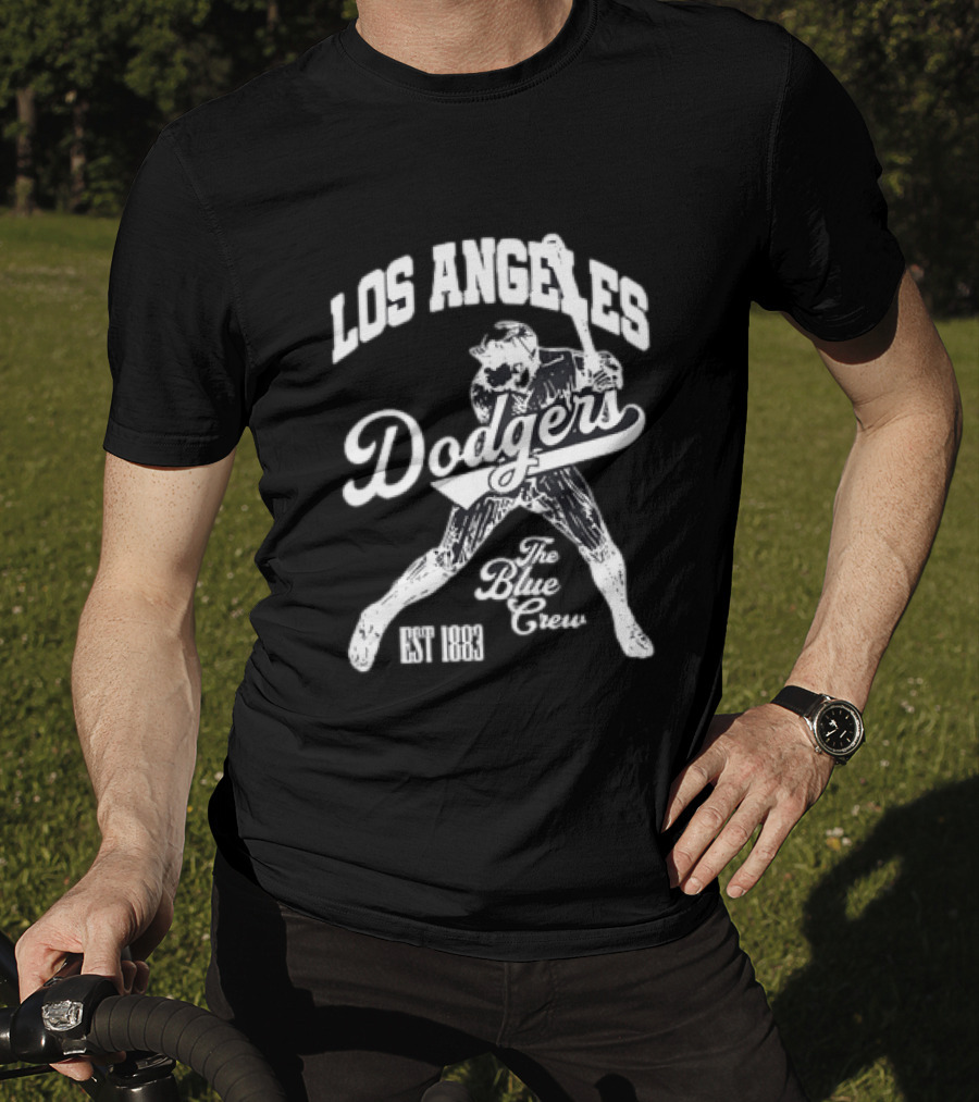 Los Angeles Dodgers The Blue Crew Est 1883 Baseball Player T-Shirt