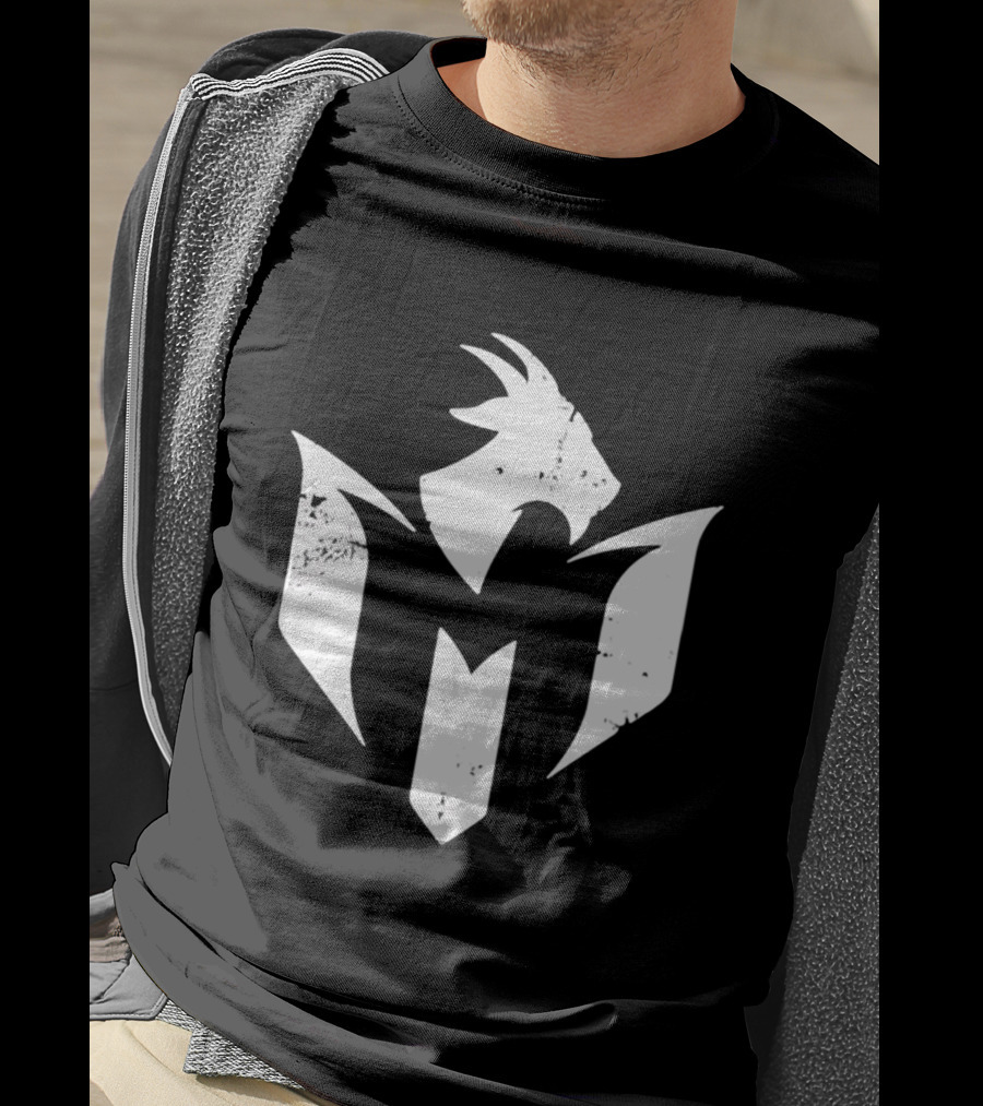 GOAT White Distressed Minimalist Athletic T-Shirt