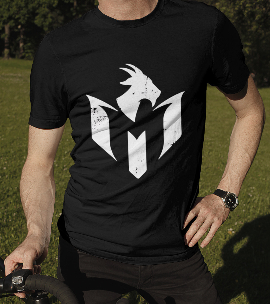 GOAT White Distressed Minimalist Athletic T-Shirt