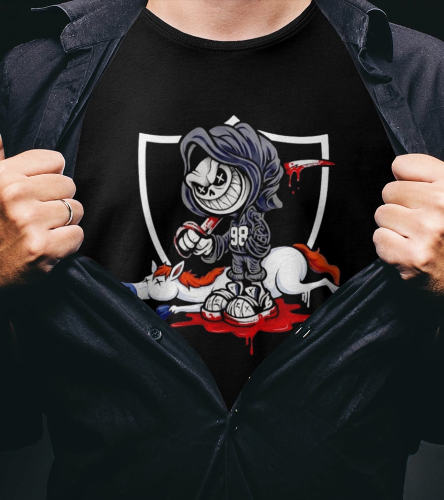 Grim Reaper 98 Raiders Raider Nation Football T-Shirt