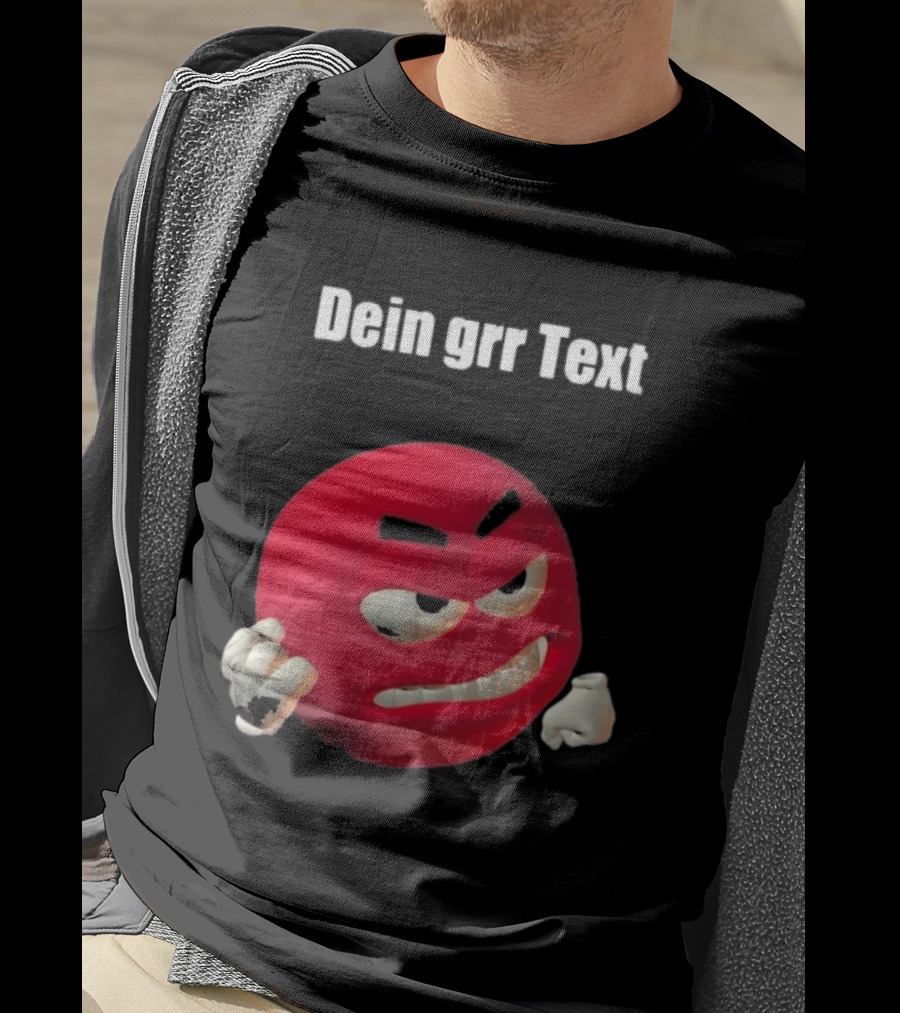 Versager Clothing Dein Personalisierbares Grr Text Red T-Shirt