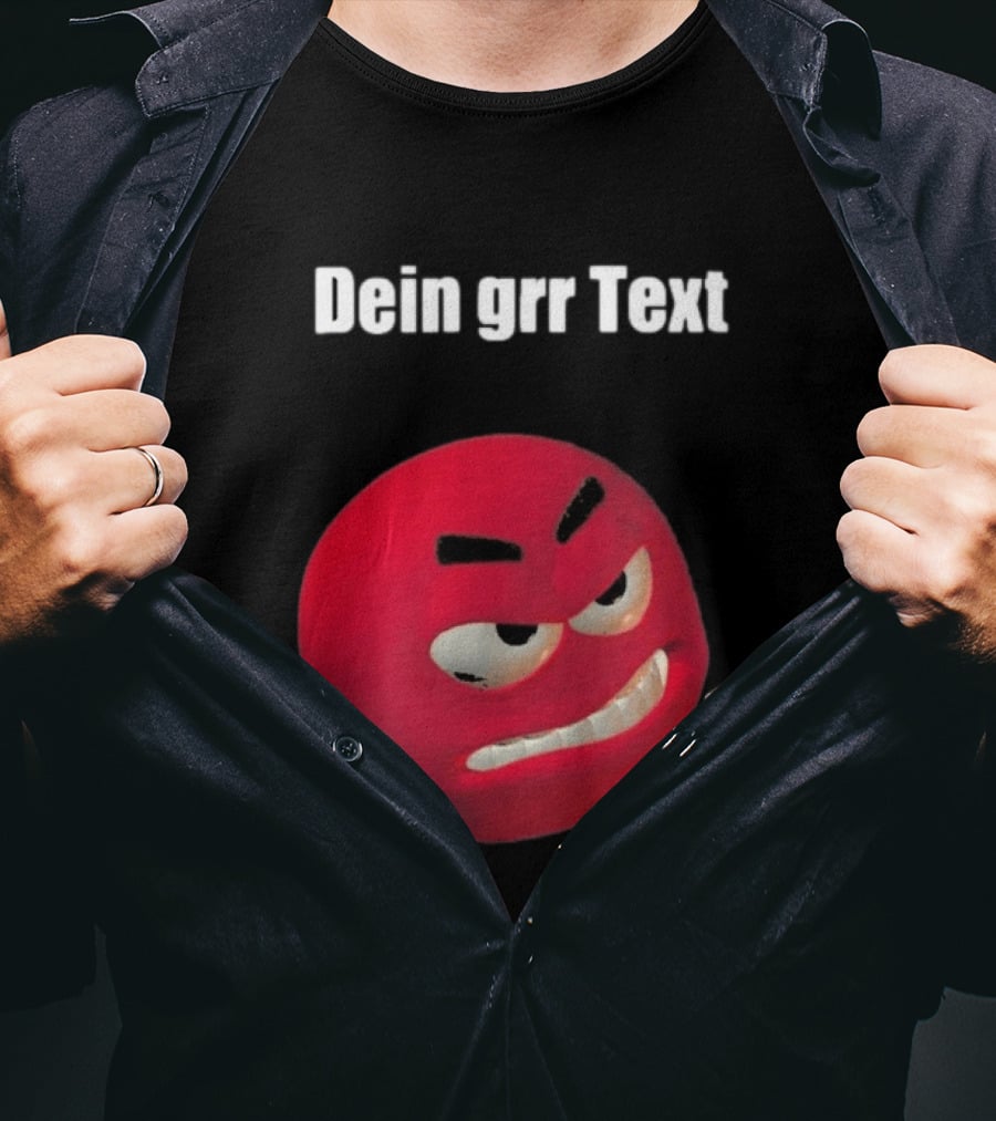 Versager Clothing Dein Personalisierbares Grr Text Red T-Shirt