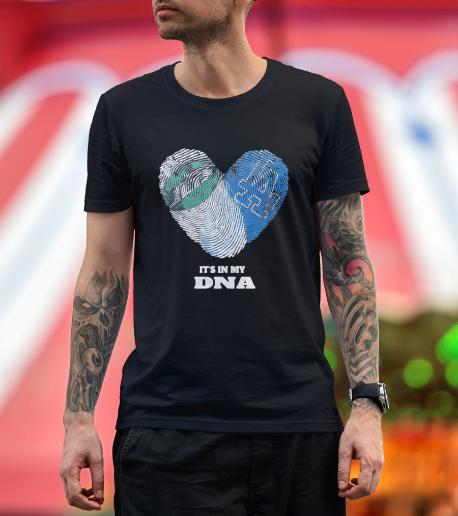 Los Angeles Dodgers It's In My DNA Fingerprint Heart T-Shirt