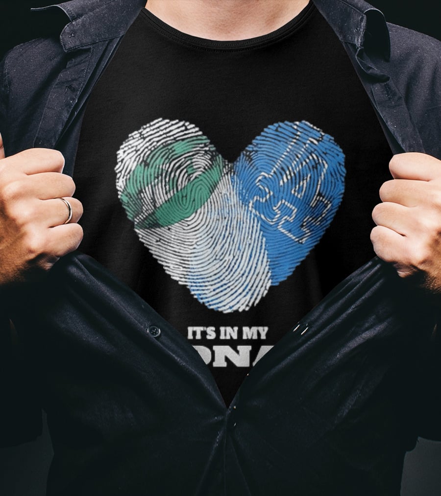 Los Angeles Dodgers It's In My DNA Fingerprint Heart T-Shirt